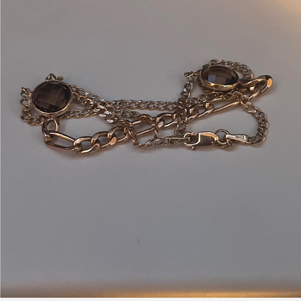 Solid 10k bracelet with Gemstones